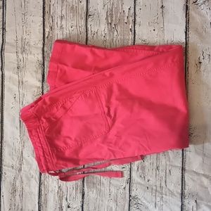 Talbots Pink Pull on Cotton Blend Crop Pants 8